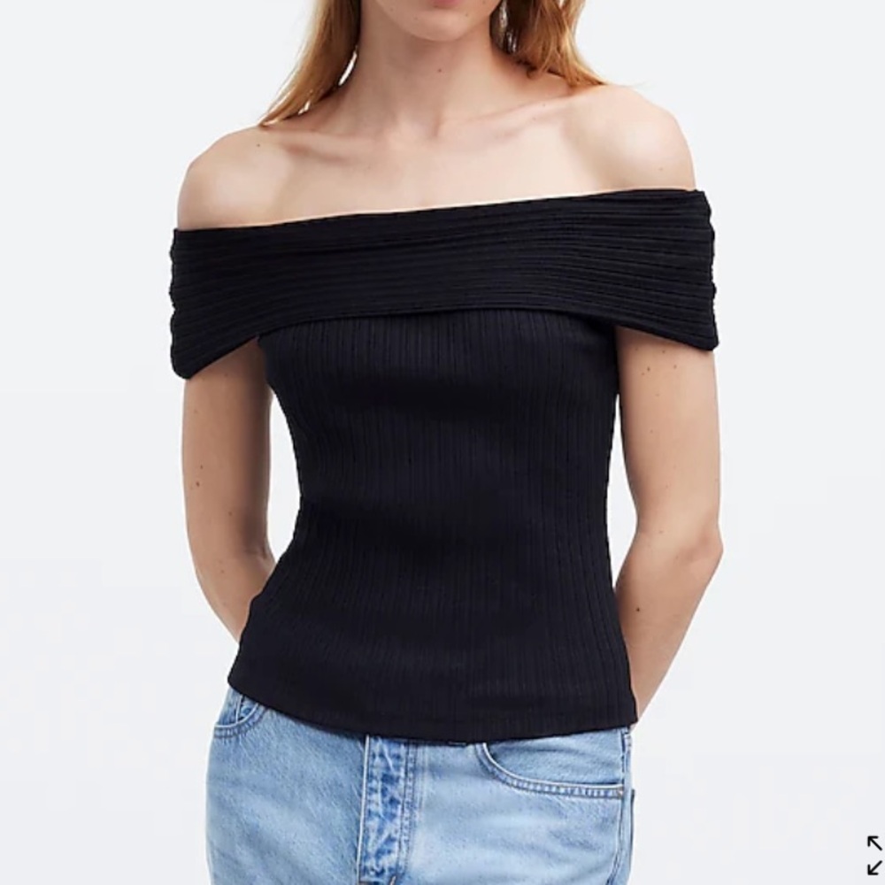 Madewell Ribbed Off-the-Shoulder Top